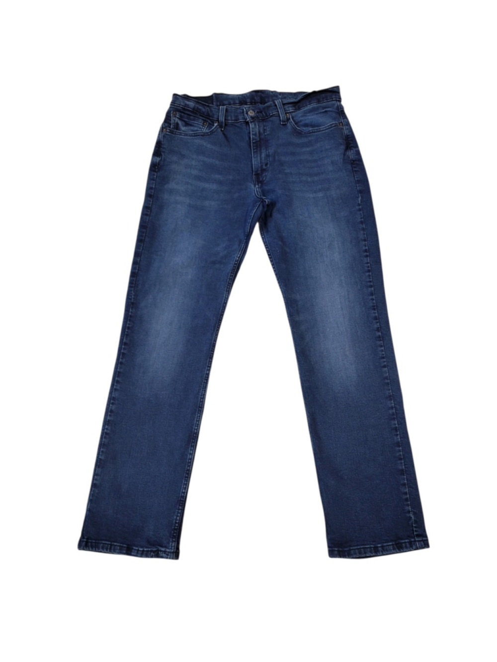 Levi's 514 Straight Cotton Elastane Blend Blue Jeans Men's Size 33/32 Pre-owned